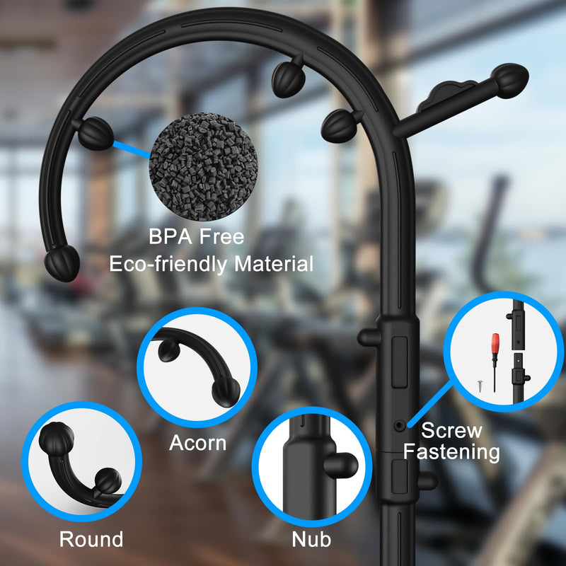 [Australia] - Birthday gifts for women/men Back and Neck Massager - Massage Trigger Point Cane,Self Massage Tool Muscle Release Tool(Black), Gifts for Women/Men 