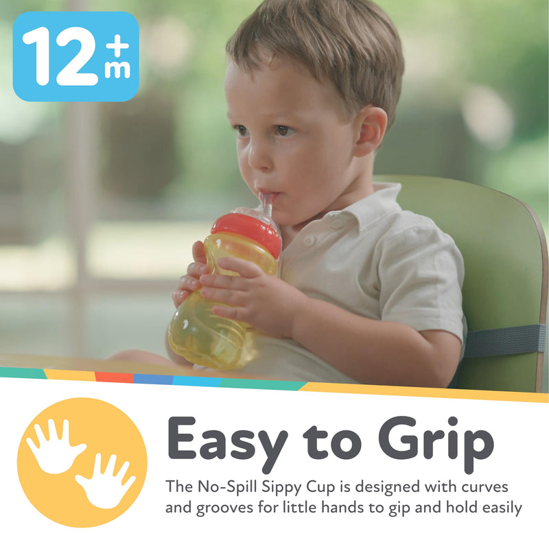 [Australia] - Nuby No-Spill Sippy Cup with Flex Straw - (3-Pack) 10-Ounce Bottles - Sippy Cups for Toddlers 12+ Months - Neutral Color Training Cups for Toddlers Soft Straw 10.1 Ounces Blue, Green & Yellow 