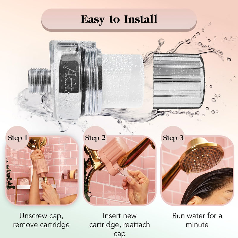 Kitsch Spray Bottle (Whites) & Shower Head Filter with Discount