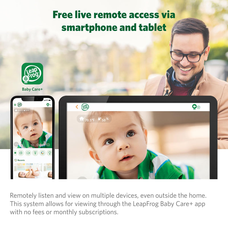 [Australia] - LeapFrog Scout LF2911 Baby Monitor Camera, WiFi Remote Access, 1080p HD 360 ° Pan & Tilt Smart Camera, 2-Way Audio Talk, Night Light, Night Vision, Soothing Sounds, Temp. & Humidity Sensor 