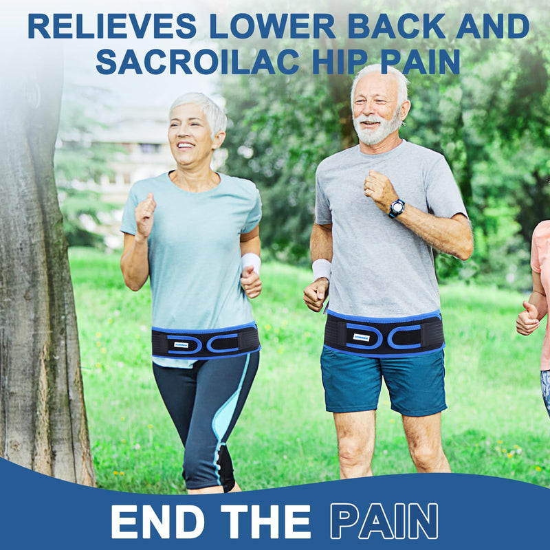 [Australia] - Sacroiliac SI Joint Hip Belt With 360¬∞Anti-slip strips for Men and Women Adjustable Pelvic Support and Lower Back Brace Belt for Sciatica,Pelvis,Lumbar & Nerve Pain Si Joint(Universal) Universal (Hip Size 26"- 44") 