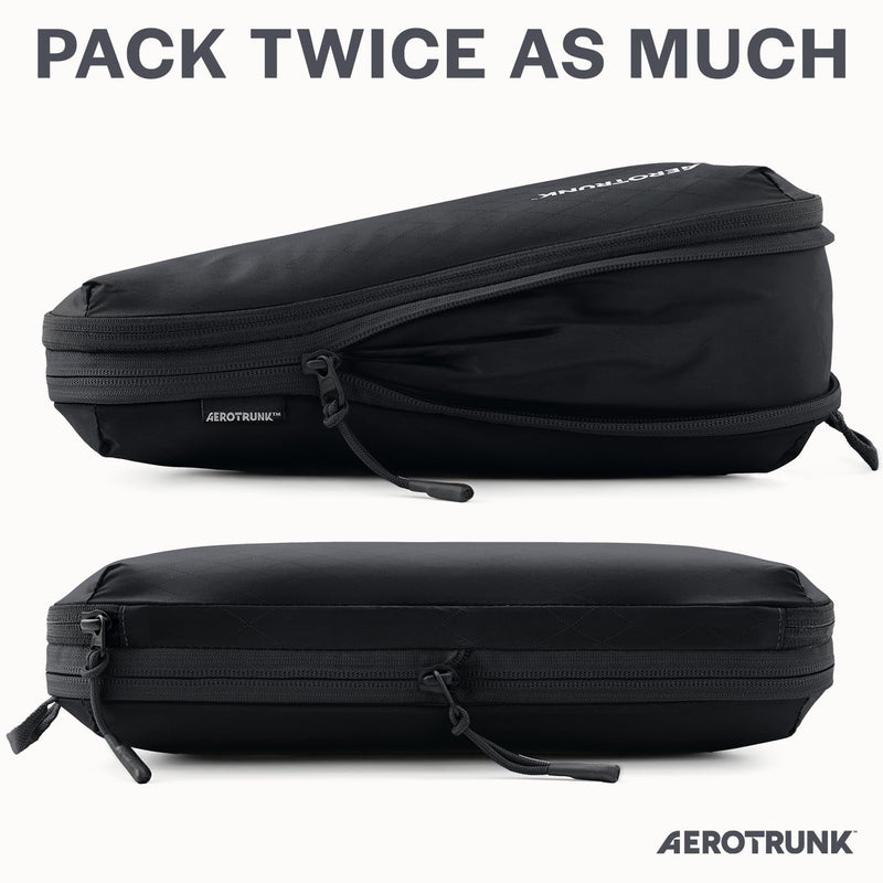 Ultralight Compression Packing Cubes for Travel, 6-Pack, Black | Pack 2x more clothes, Maximize luggage space, YKK Compression zippers, Stay organized, Ultralight travel organizer bags