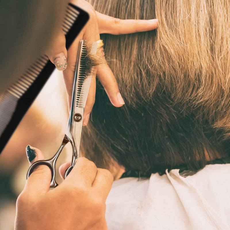 [Australia] - Fcysy Professional Hair Scissors Thinning Scissors Set, Fcysy Hair Cutting Scissors Set Hairdresser Hair Scissors Hairdresser Thinning Scissors Hairdressing Scissors Hairdressing Set for Women Men Dogs Black Hair Scissors Set 
