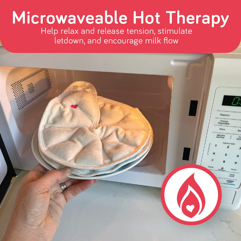 [Australia] - Breast Therapy Pads for Breastfeeding - Essential Heated Relief for Clogged Milk Ducts - Breast Ice Packs to Reduce Engorgement Swelling - Reusable 