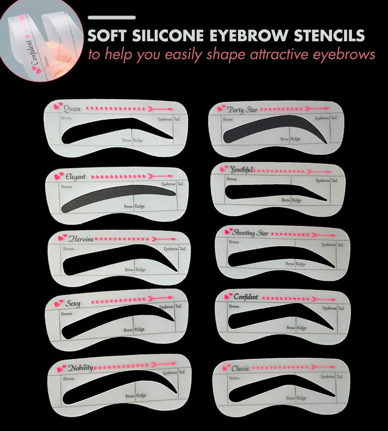 [Australia] - Dermaplaning Tool - Dermaplane Razor for Face, for Women and Men, That Helps Exfoliate and Peach Fuzz - Smooth the Skin, 30 Pcs Foldable Eyebrow Razors + 20 Blade Refills + Eyebrow Stamp Stencils 30 Razors + 20 Blades + Eyebrow Stencils 
