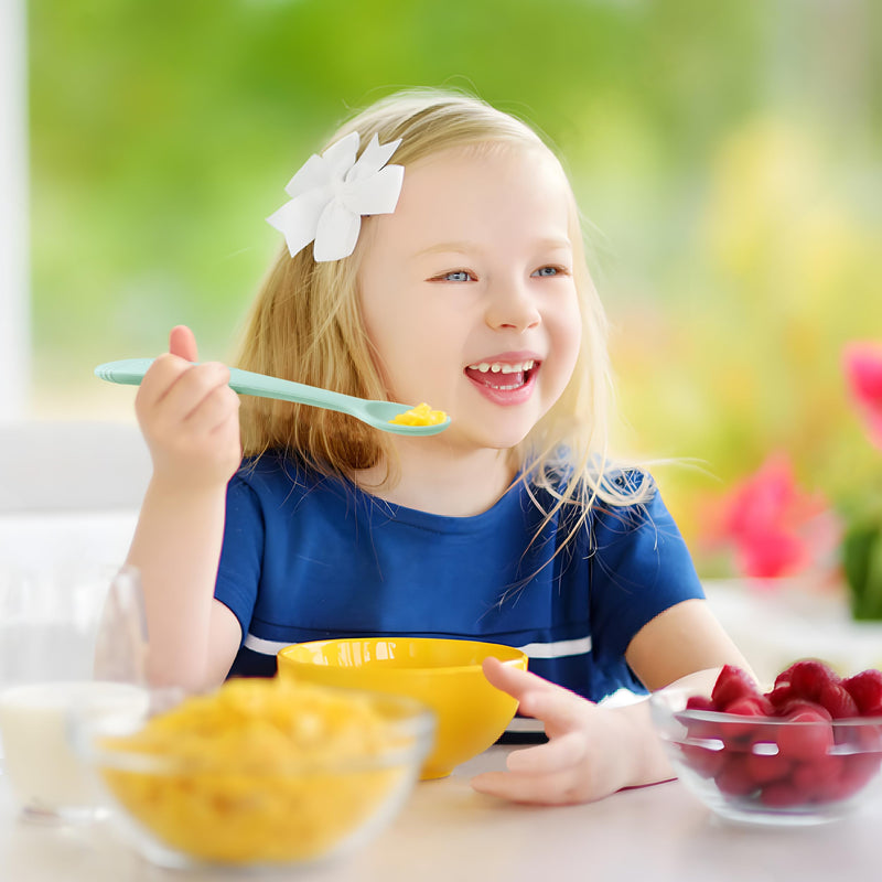 [Australia] - PandaEar 7 Pack Silicone Baby Feeding Spoons, First Stage Training Spoon Infant Utensils Feeding Supplies, BPA Free Gum-Friendly Soft Tip Baby Led Weaning Spoon 