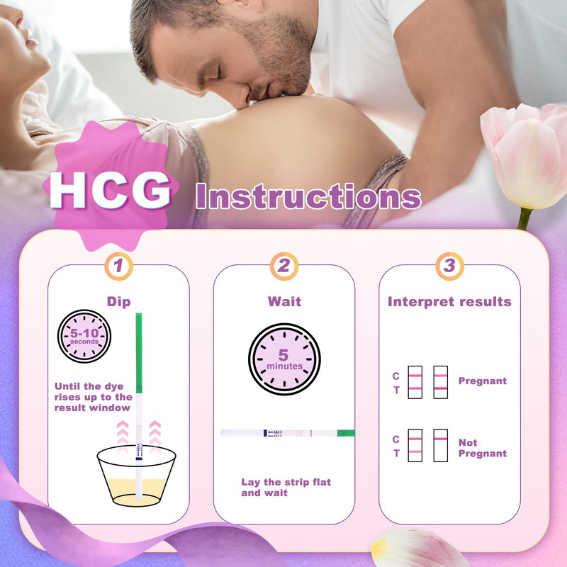 SYNTHGENE Ovulation Test Strips, LH 50 HCG 20 Ovulation and Pregnancy Tests, 50 Ovulation Tests and 20 Pregnancy Tests with 70 Urine Cups, Detect Early Pregnancy and Accurately Track Ovulation 70 Count (Pack of 1）