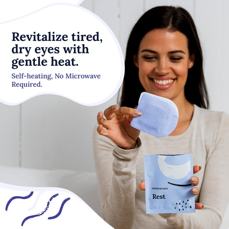 [Australia] - Rest: Self Heating Warm Compress for Eyes | Heated Eye Mask for Fast Relief of Dry Eyes | No Microwave Needed | Eye Treatment Products for Dry Eye Relief | 30 Count | FSA & HSA Eligible Rest (Warm) 1 Count (Pack of 30) 