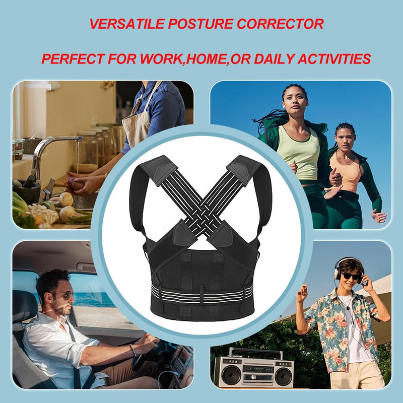 [Australia] - Back Brace Posture Corrector for Women and Men Upgraded Back Brace Adjustable Full Back Support, Shoulder Straightener, Neck, Upper and Lower Back Pain Relief- Scoliosis, Hunchback, Hump, Corrector XXX-Large 