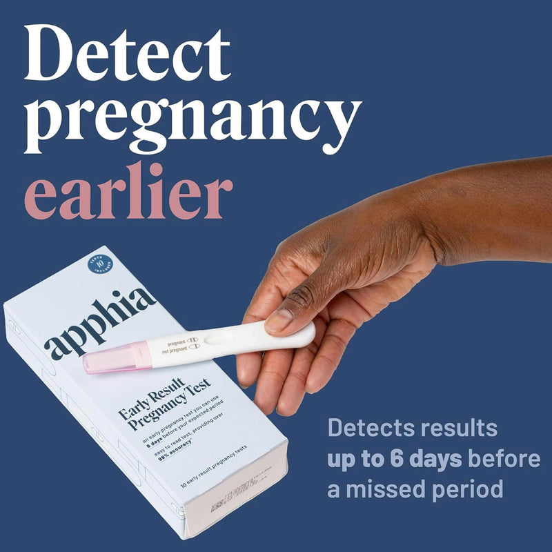 [Australia] - Apphia Early Detection Pregnancy Test (10 Pack) | Midstream Pregnancy Test | hCG Test Strips | Get Results 6 Days Sooner – Made in The USA 