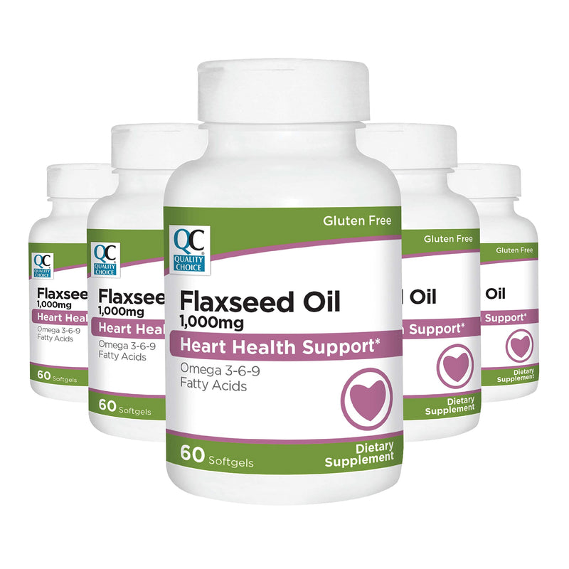 [Australia] - Quality Choice Flaxseed Oil 1000 mg Softgels ‚Äì Cold Pressed, Plant-Based Source of Omega Fatty Acids ‚Äì 120 Easy-to-Swallow Softgels ‚Äì No Artificial Colors or Preservatives 1 