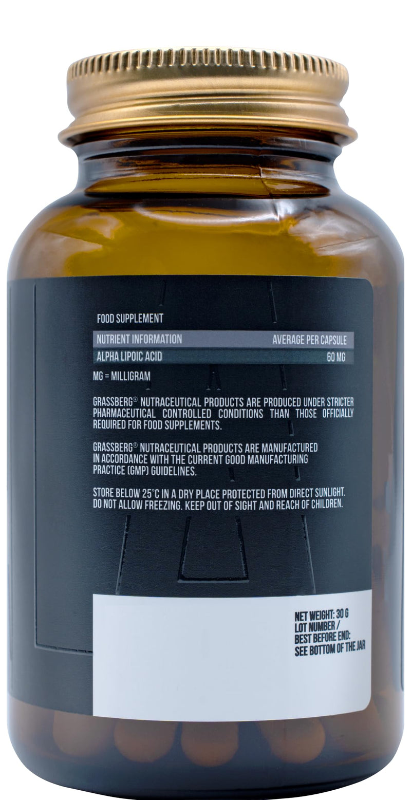 GRASSBERG - Alpha-Lipoic Acid | Supports Cell Protection and Energy Balance - 60 Capsules