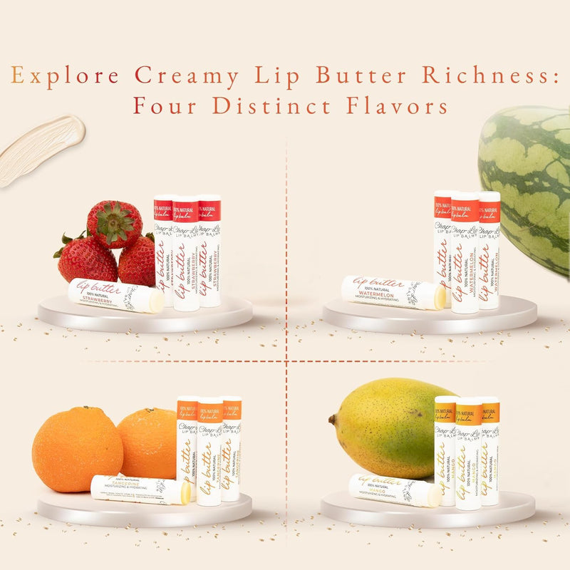 CHAP-LIP Lip Balm 48 Ct. with Fruit Flavors, Cocoa Butter, Coconut Oil Dermatologist Tested Moisturizing Vitamin E & Total Hydration Treatment & Soothing Lip Therapy 100% natural Made In USA 48 Count (Pack of 1)