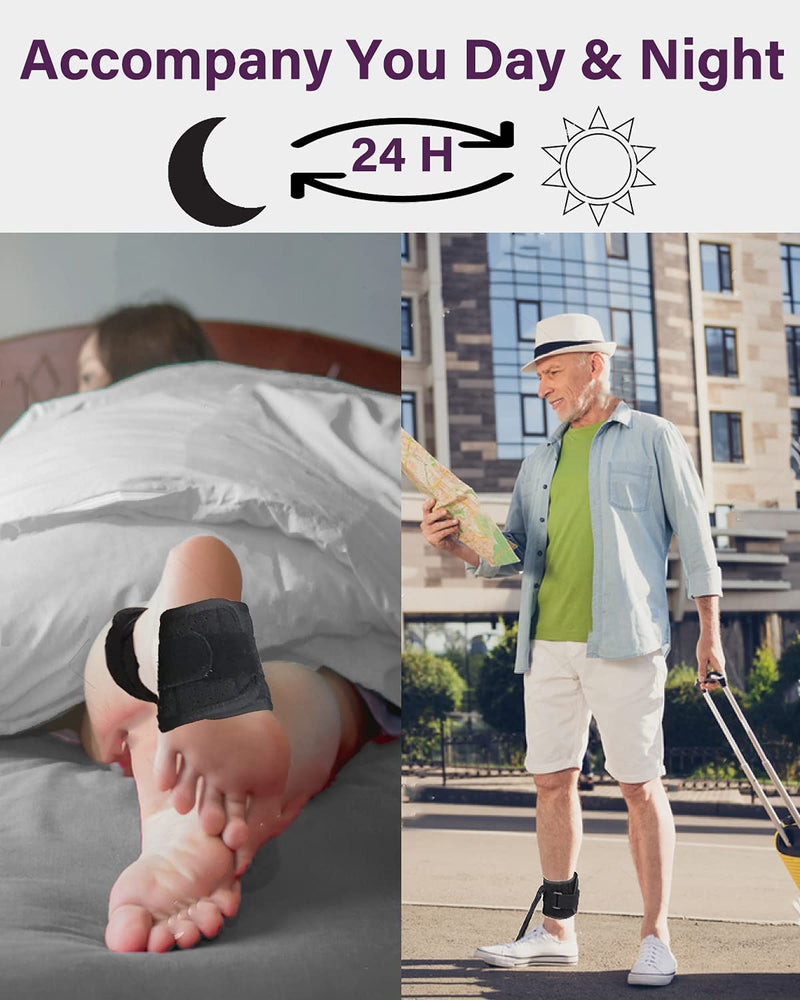 AFO Foot Drop Brace, Drop Foot Braces For Walking with Shoes, Improve Walking Gait, Effective Relieve Pain, Adjustable Foot Orthosis Brace Support for Sleep, Plantar Fasciitis for Left & Right Adult