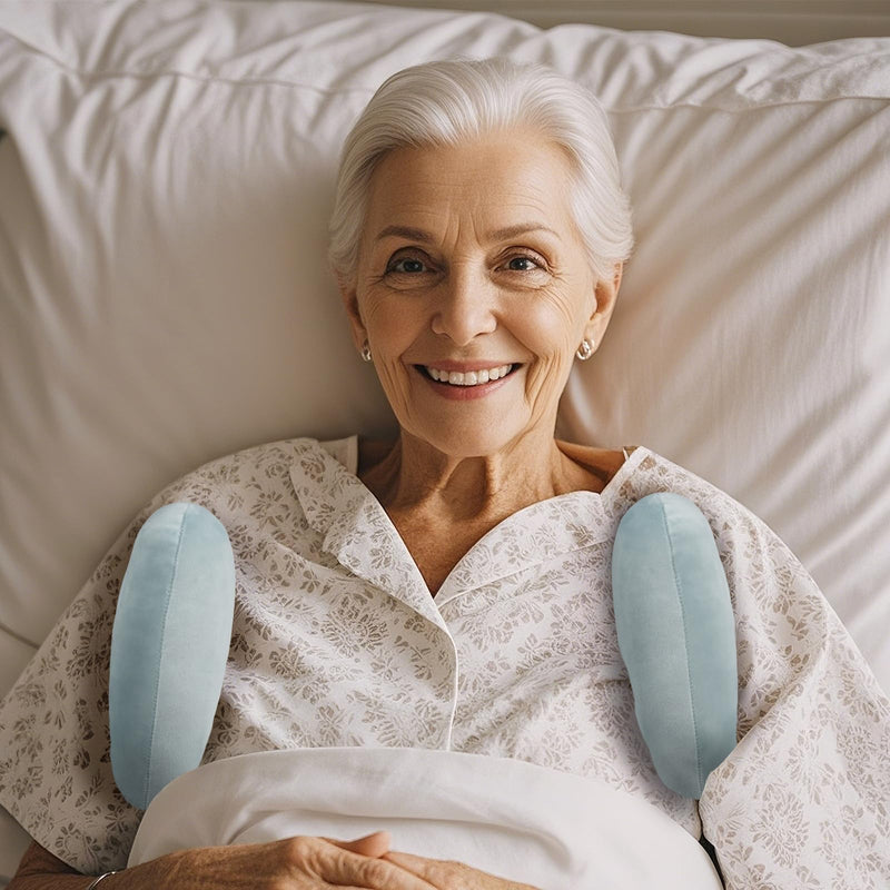 [Australia] - 2 PCS Underarm Pillows for Sweat Absorption & Ventilation - Premium Beans Cotton Armpit Pillows, Keep Axillary Dry & Breathable for Post-Surgery Recovery, Long-Term Bed Rest & Elderly Care (Gray) Gray 