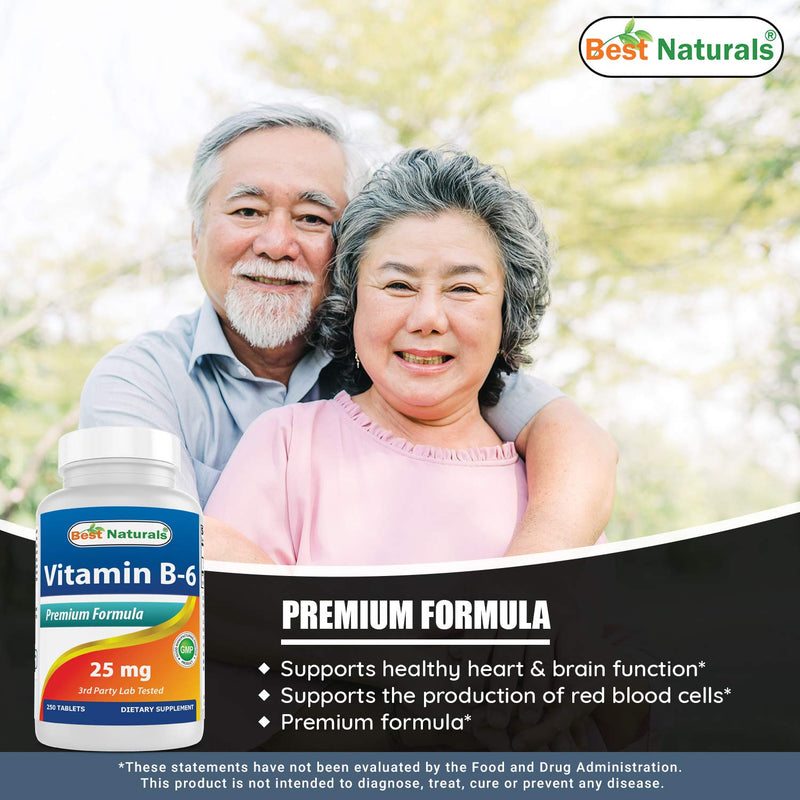 Best Naturals Vitamin B2 (Riboflavin) 400mg & Vitamin B-6 25 Mg