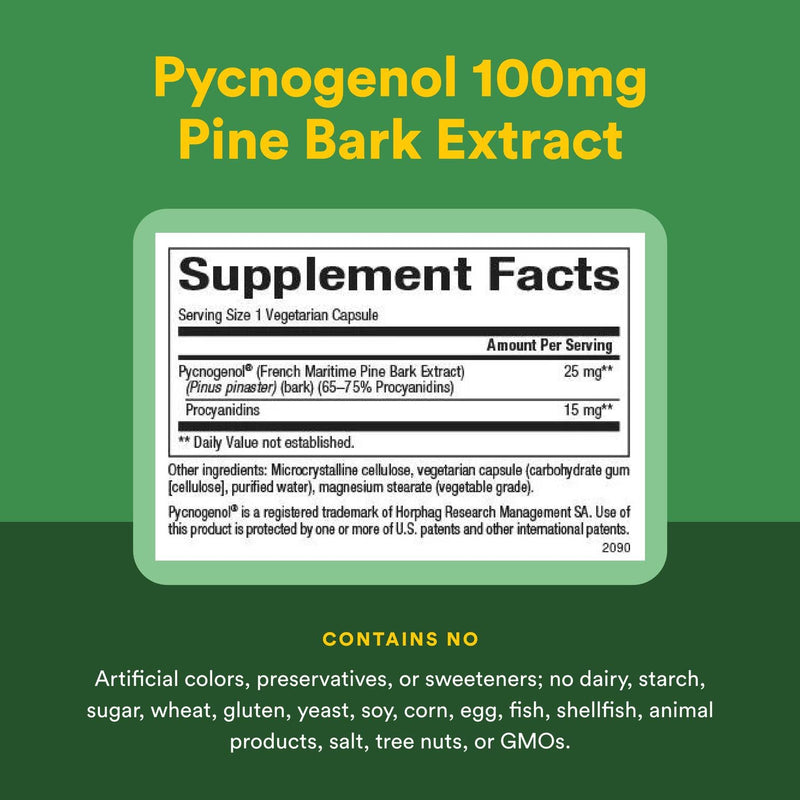 [Australia] - Natural Factors Pycnogenol 25 mg, Antioxidant Support for Healthy Aging, 60 Capsules 