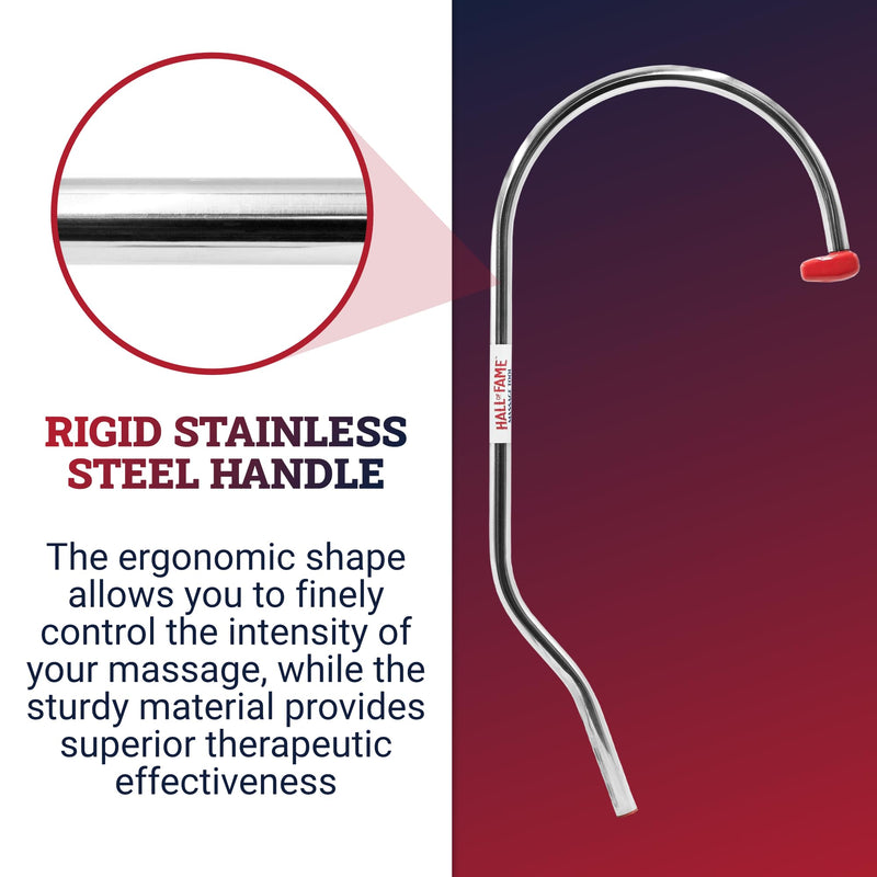 [Australia] - Hall of Fame Neck & Back Massager Tool - Trigger Point Massage Tool with Self Massage Hook for Pain Relief, Shoulder, Neck, and Back Muscle Knot Remover - Gift for Men and Women 