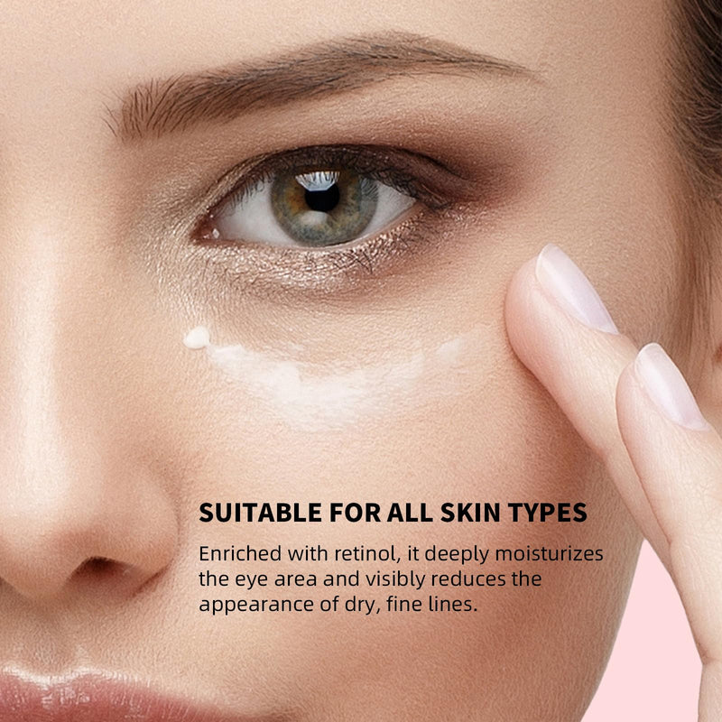 UJhay Retinol Eye Stick, Anti-Aging Eye Balm with Caffeine & Vitamin C, Reduces Wrinkles Dark Circles Puffiness Under-Eye Bags, Hydrating Firming Eye Cream