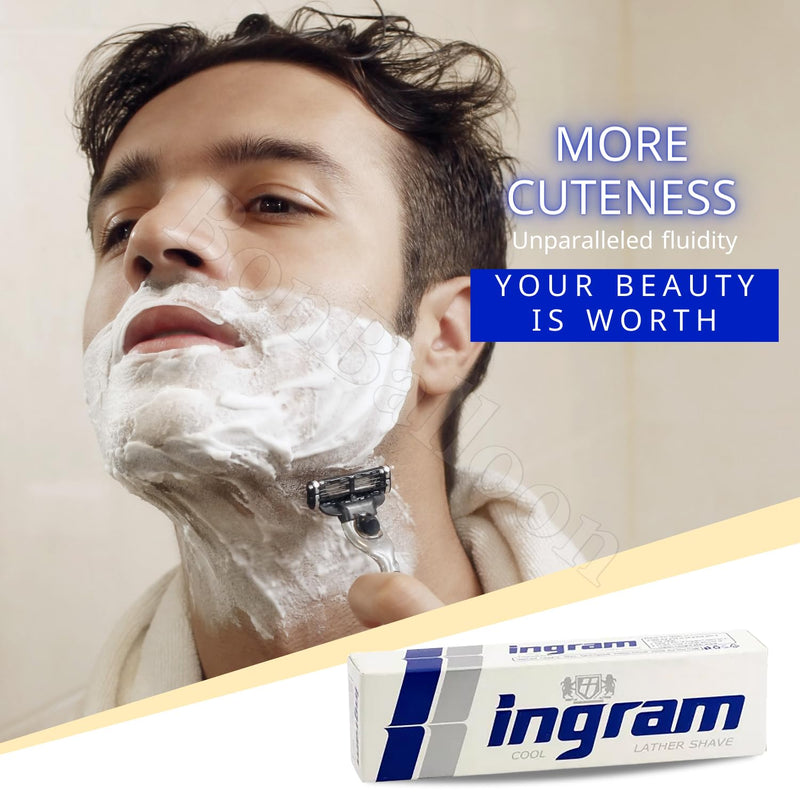 [Australia] - Lather Shave Cool Ingram Shaving Cream Tube 60g Glycerin Coconut Oil Made In Egypt (4 Pack = 8.47 oz / 240 gm) 