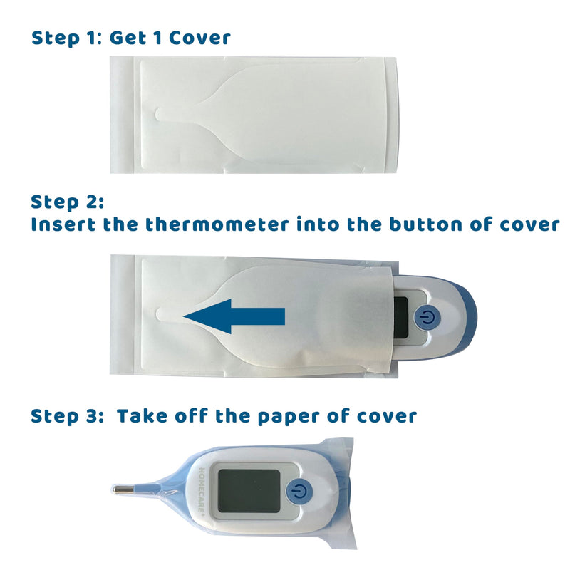 [Australia] - Disposable Cover for Rectal Thermometers - Special for Large Display & Short Probe Baby/Pet Rectal Thermometers (Covers -100 pcs) 