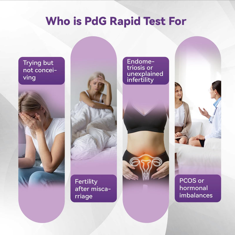 AssuTest PdG Test Strips Progesterone Urine Test for Confirming Ovulation, At-Home Fertility Ovulation Test, Detection Accuracy, Individually Foil-Sealed, 5 Count
