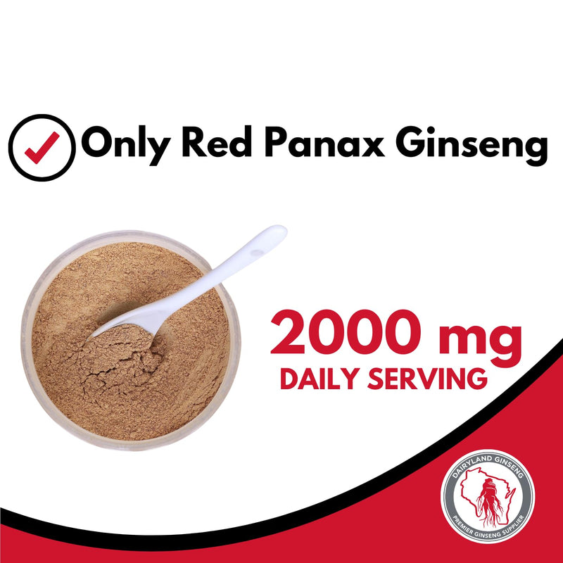 [Australia] - Red Panax Ginseng Powder with Natural Ginsenosides (4 oz)- Supports Healthy Energy, Vitality, Mood and More, Korean Panax Ginseng Root Powder for Smoothies, Coffee or Drinks (1 Pack) 4 Ounce (Pack of 1) 