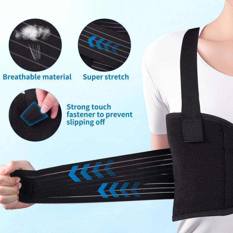 Rib Brace Broken Rib Belt,Elastic Rib Support Brace for Men and Women's Chest,Suitable for Rib Fractures,Dislocations,and Sternum Injuries,Reducing Chest Pain and Rib Pain(Black，M) Medium Black