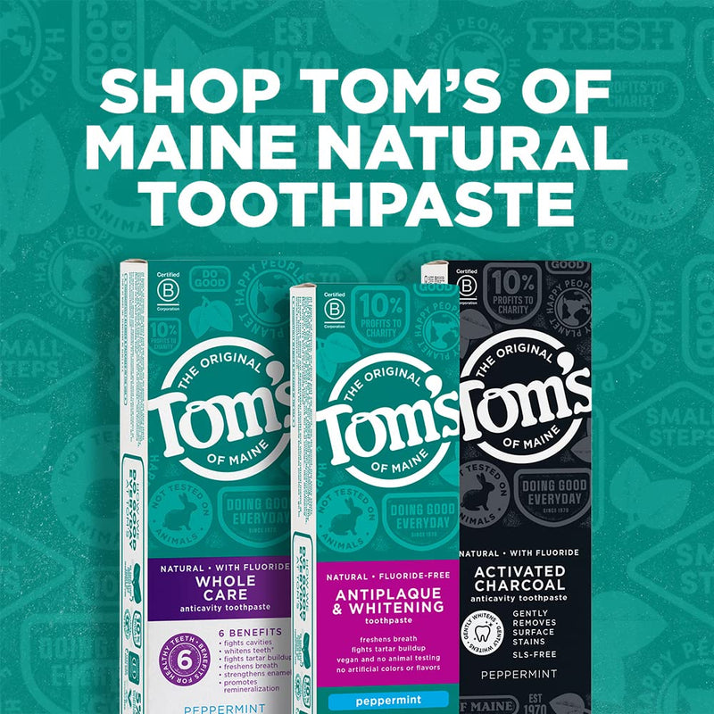 [Australia] - Tom's of Maine Fluoride-Free Antiplaque & Whitening Natural Toothpaste, Peppermint, 4.2 oz. 3-Pack (Packaging May Vary) 4.2 Ounce (Pack of 3) 