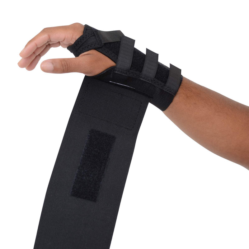 [Australia] - Rolyan Elastic Wrist Support with Tension Strap, Fits Right Hand, Minimal support and restriction of wrist, Secure Splint for Recovery from Wrist Surgery & Injury, Size Medium 