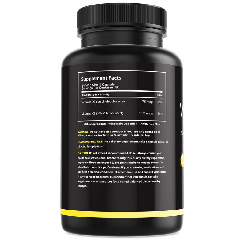 Advanced Bladder Control Supplements for Women & Men 60Ct + Vitamin D3 K2 3000 IU with Vitamin K as MK-7 from Natto Support Healthy Bones, Teeth, Heart & Immune Function 90Ct