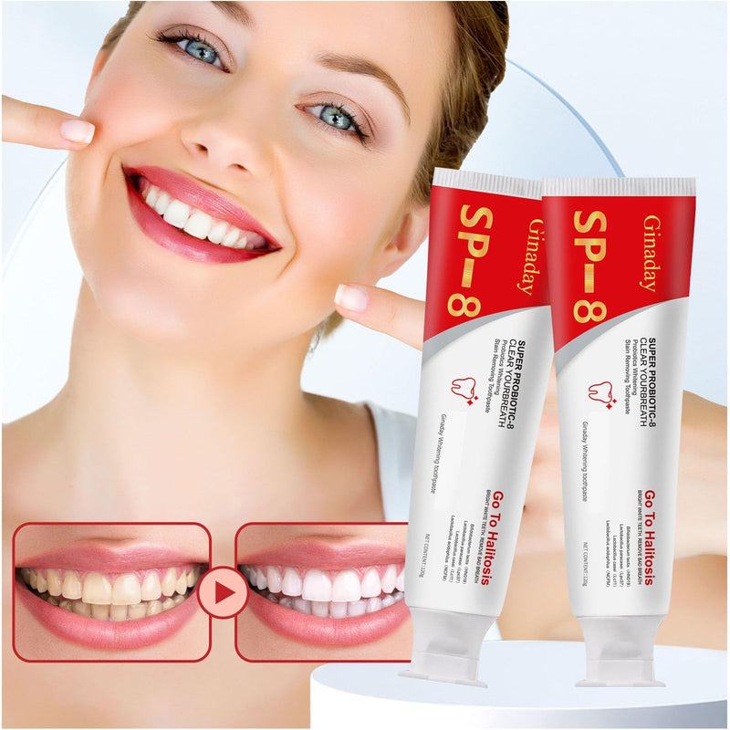 [Australia] - Sp-8 Probiotic Whitening Toothpaste, Enhanced Formula with 8 Probiotics Oalance Oral Microbiota for Enamel Protection, Deep Cleaning Care Toothpaste Fresh Breath -2Pcs 2 