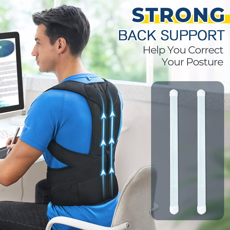 [Australia] - Posture Corrector for Women and Men, Brace for Upper and Lower Back Pain Relief, Adjustable and Fully Back Support Improve Back Posture and Lumbar Support(M, 30"-35.5" Waist) Medium (Pack of 1) 