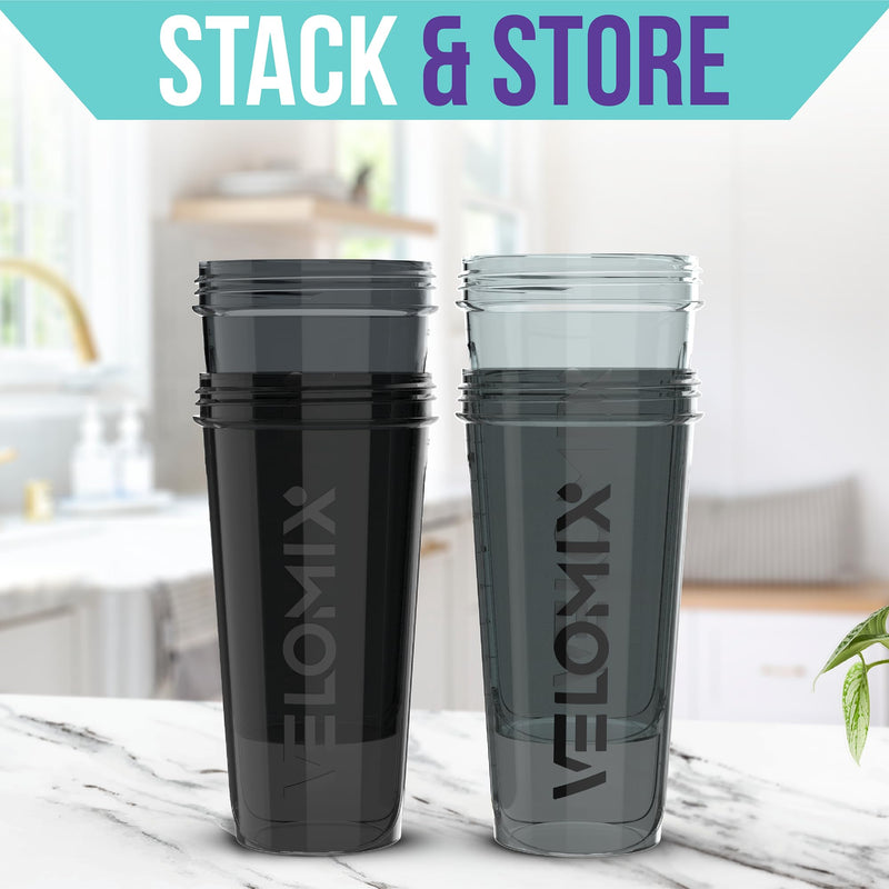 [Australia] - -4 PACK- 28 oz Protein Shaker Bottle for Protein Mixes - 4x Wire Whisk | Leak Proof Shaker Cups for Protein Shakes | Protein Shaker Bottle Pack | Protein Shake Cup 