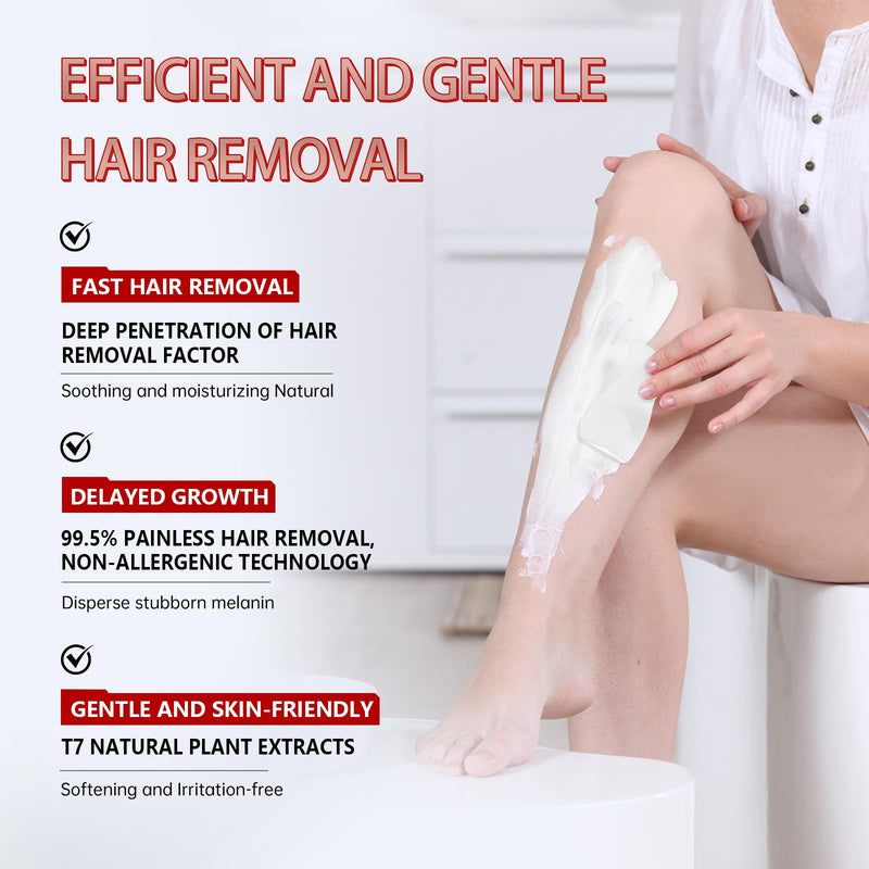 [Australia] - VGO Painless Hair Removal Cream for Women & Men, Hair removal cream for body, back & legs, All Skin Types, 4.06oz w/Spatula 4.06 Ounce (Pack of 1) 