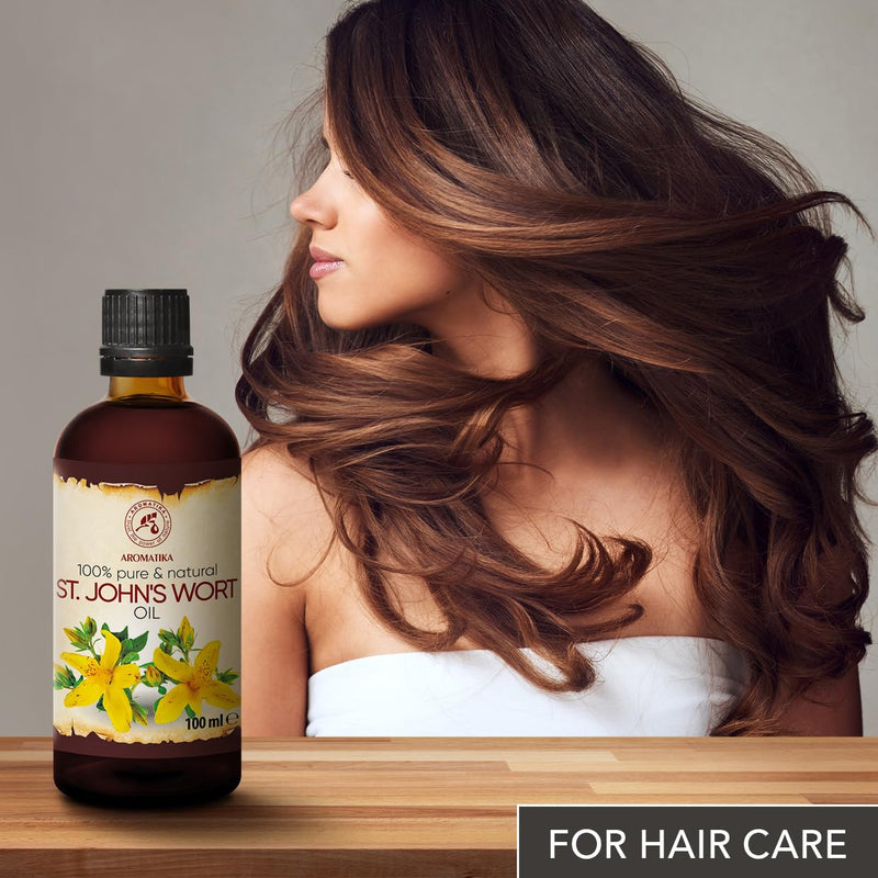 [Australia] - St Johns Wort Infused Oil 3.4 Fl Oz - 100ml - Hypericum Perforatum - 100% Pure & Natural - St. John's Wort Oil for Intensive Care Face - Body - Skin - Hair - Massage - Great w/Essential Oil 3.4 Fl Oz (Pack of 1) 