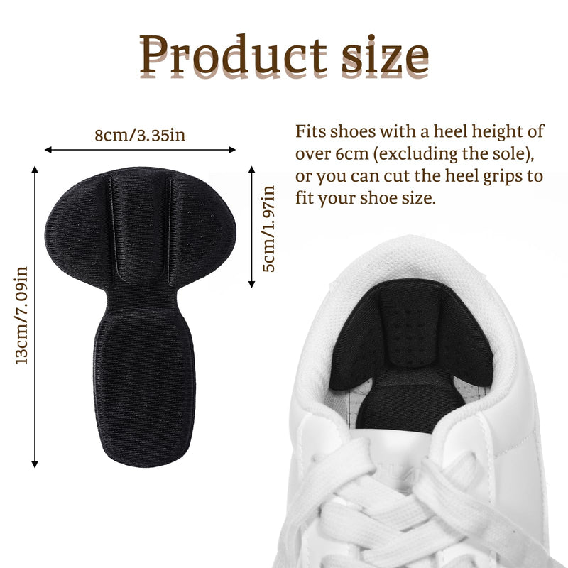 [Australia] - TIESOME 3 pairs of heel pads, heel pads, heel pads, shoes, 2-in-1 shoe insoles for shoes that are too large, heel protection insoles, shoes, women's grip heel, self-adhesive heel protection, heel cushion (black). 