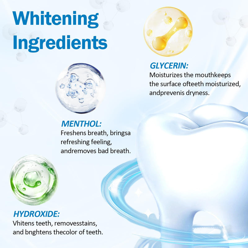 Teeth Whitening Pen - Professionally Stain Removal Teeth Whitening Gel Formula, No Sensitivity Effective Teeth Whitener, Mint (0.11 Fl Oz (Pack of 4)) 0.11 Fl Oz (Pack of 4)