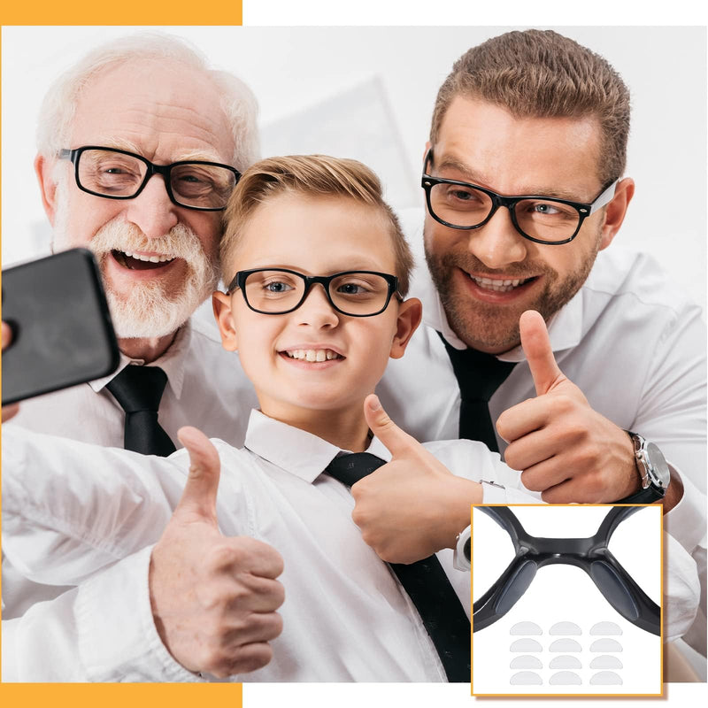[Australia] - 30 Pairs of Silicone Nose Pads Non-Slip Adhesive Pads for Glasses and Sunglasses, Anti-Slip Nose Pads Glasses Self-Adhesive Transparent D-Shaped Anti-Slip Pads Glasses (Transparent 19 x 8 x 1 mm) 