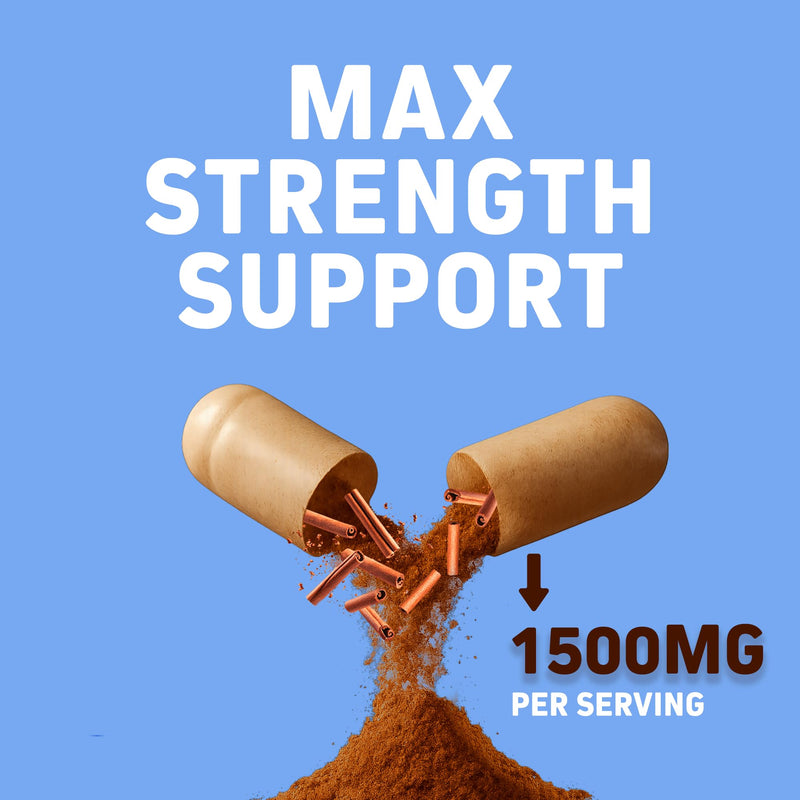 [Australia] - Herbtonics Pure Ceylon Cinnamon Capsules | Immune System, Healthy Weight Management | Non-GMO, Gluten Free | 1500 Mg - 120 Capsules 120 Count (Pack of 1) 
