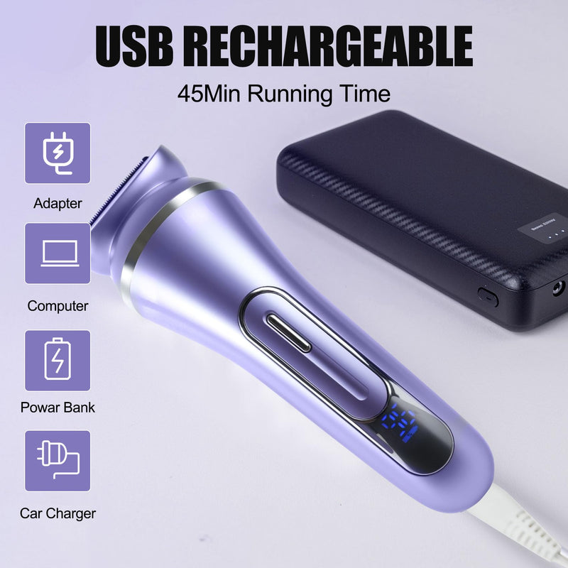 [Australia] - Facial Hair Removal for Women,Painless Body Shaver and Facial Epilator,Rechargeable Trimmer for Epilator Face,Bikini, Arm, Legs, Armpits 
