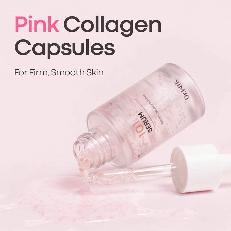 Dr.WIK Deep Collagen 101 Face Serum with Vitamin Complex (30ml/1.01 Fl.Oz) | Vitamin Complex, Collagen Capsule, Glow Care, Smooth, Daily Use, Firming & Glow & Hydrating, Korean Skincare, Glass Skin
