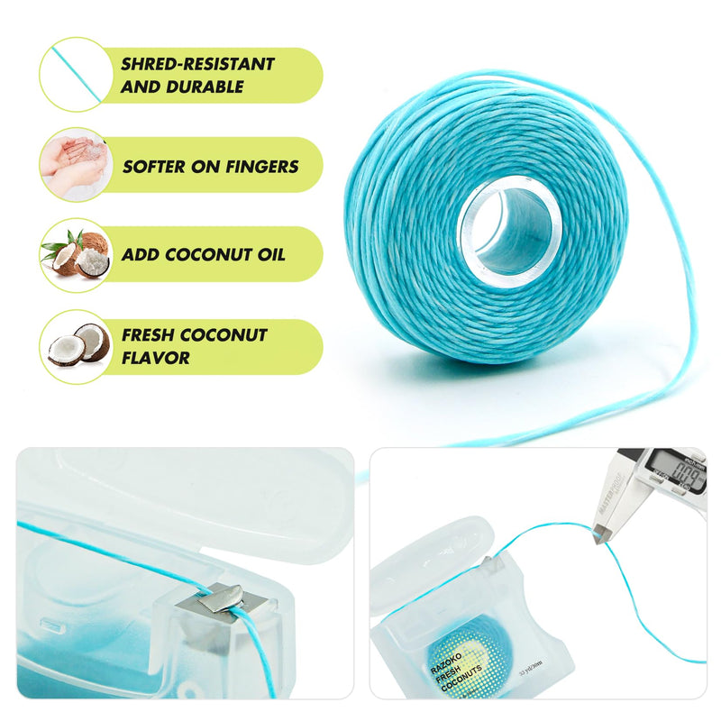 [Australia] - Coconut Oil Infused Woven Dental Floss Vegan Cruelty Free Coconut 6 Month Supply (33 Yards x 1 Unit) 