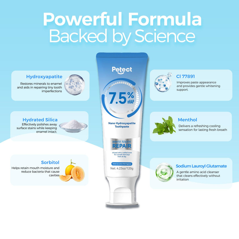 Hydroxyapatite Toothpaste 2-Pack, ICY Melon Mint Flavor, Enamel Protection Formula, Tooth Strengthening, Fresh Breath, Daily Use for Oral Health 4.23 Ounce (Pack of 2)