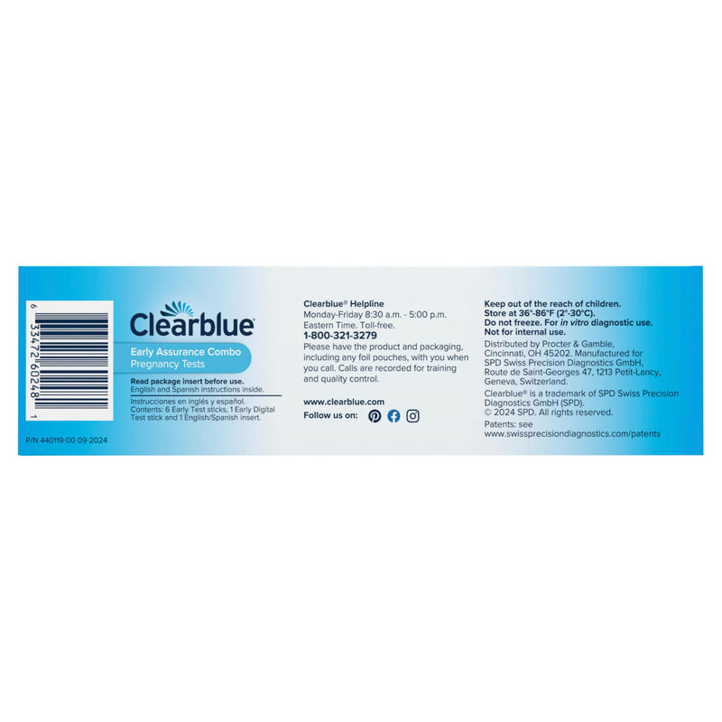 Clearblue Early Pregnancy Test Kit, At-Home Pregnancy Test Kit for Women, hCG Hormone Pregnancy Tests with Easy-to-Read Results, 7 Tests 7 Count