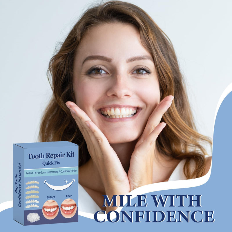 [Australia] - Tooth Repair KitÔºåTemporary Natural Shade for Filling The Gap, Moldable Thermal Beads Replacement Kit Replace The Missing or Broken Tooth-6PCS-T002 