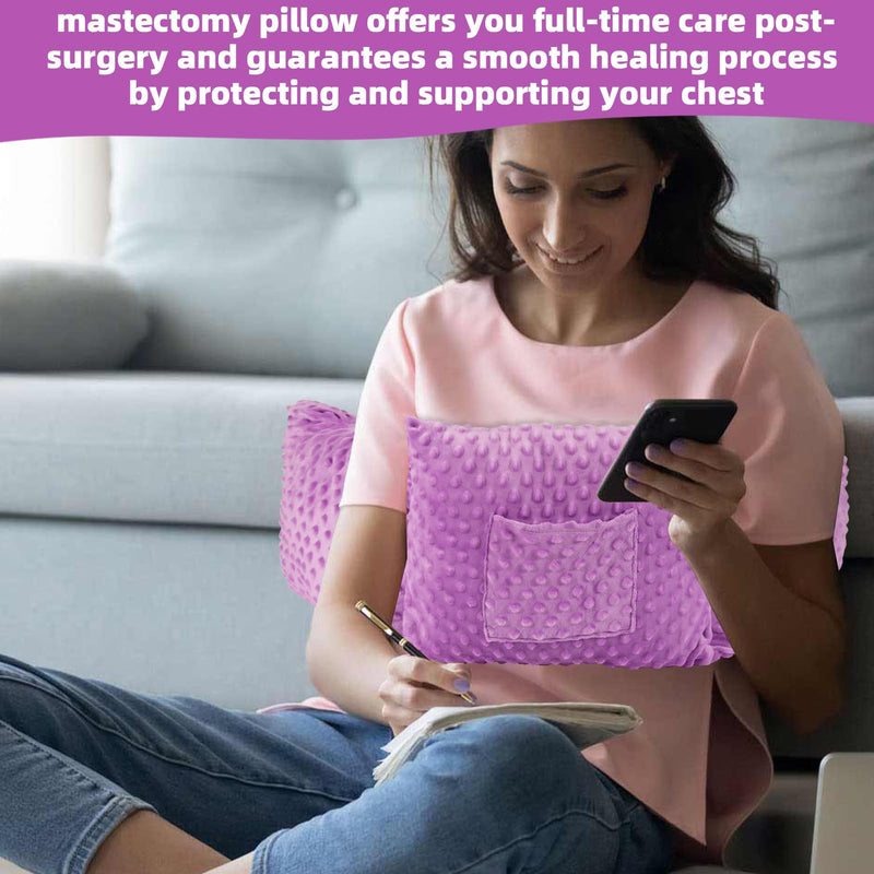 [Australia] - Mastectomy Pillow, Mastectomy Recovery Supplies for Heart Surgery, Breast Cancer, Reduction & Augmentation Patients Sleeping, Recovery Protection After Surgery Gifts Pink 