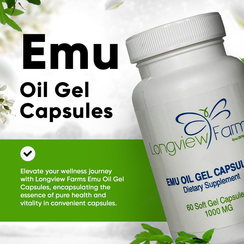 [Australia] - Emu Oil Gel Capsules - Support Your Wellness Journey with Natural Emu Oil Extract- Encapsulated for Easy Consumption and Health Benefits 