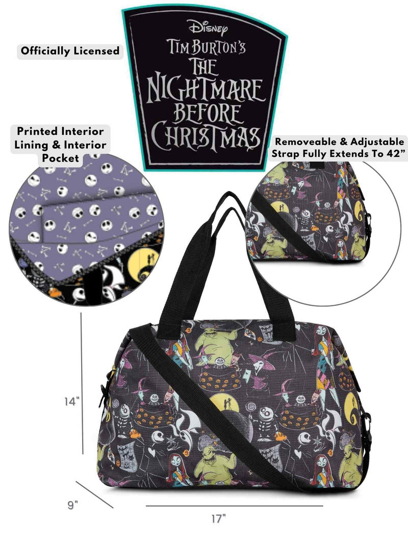 Disney Tote Duffel Bag Nightmare Before Christmas Weekender Skellington