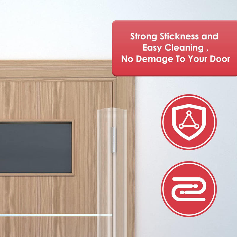 [Australia] - Angloria Baby Proofing Door Pinch Guard, Hinge Cover, Protector for Kids Finger Safety, Heavy Duty Jam Shield, Translucent 4 